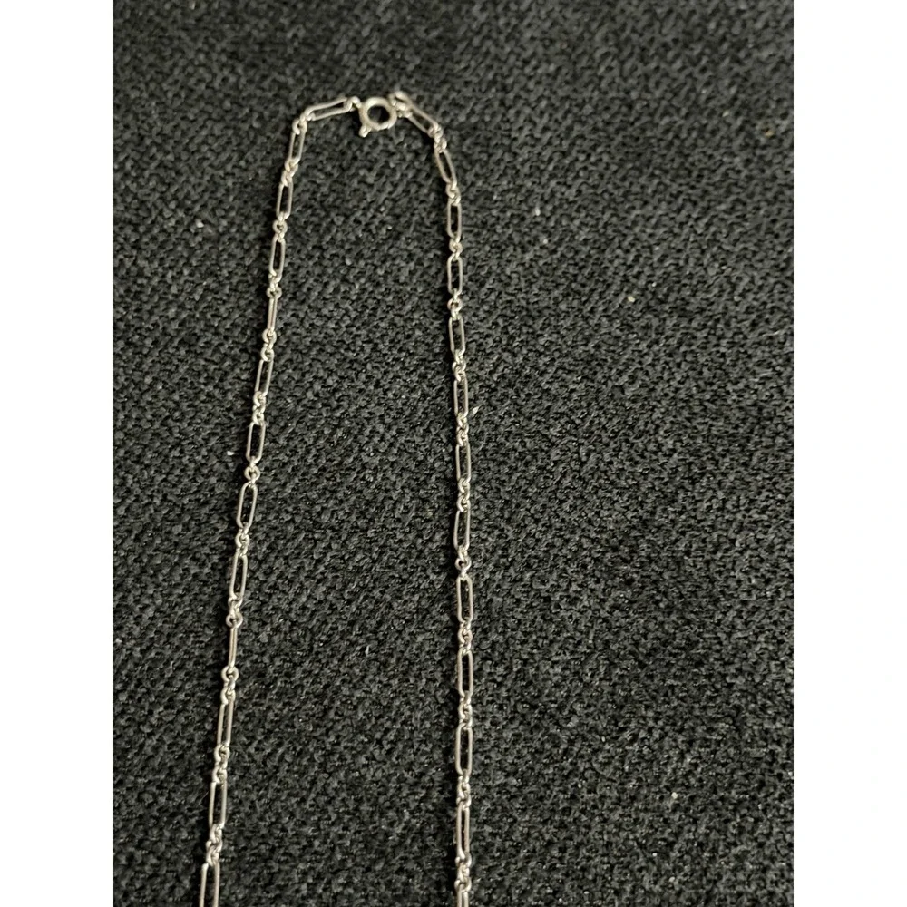 Vintage Sterling Silver Paperclip Chain Necklace 20.5" 925 #350 - Picture 6 of 6